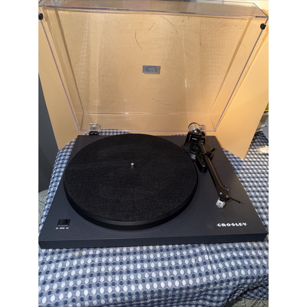 Crosley C6B-BK 2 Speed Bluetooth Turntable, Used W 12v Adapter New Needle Works